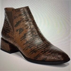 New Franco Sarto Nico Faux Snake Ankle Boots/Bootie
